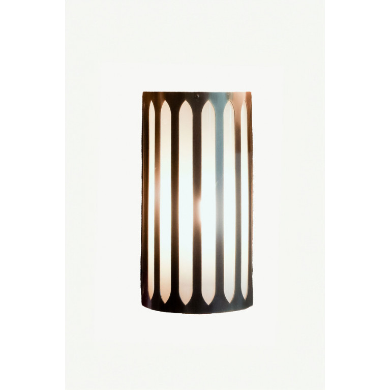 Wall lamp 30 cm, metal with plexiglass, diameter 15 cm 
